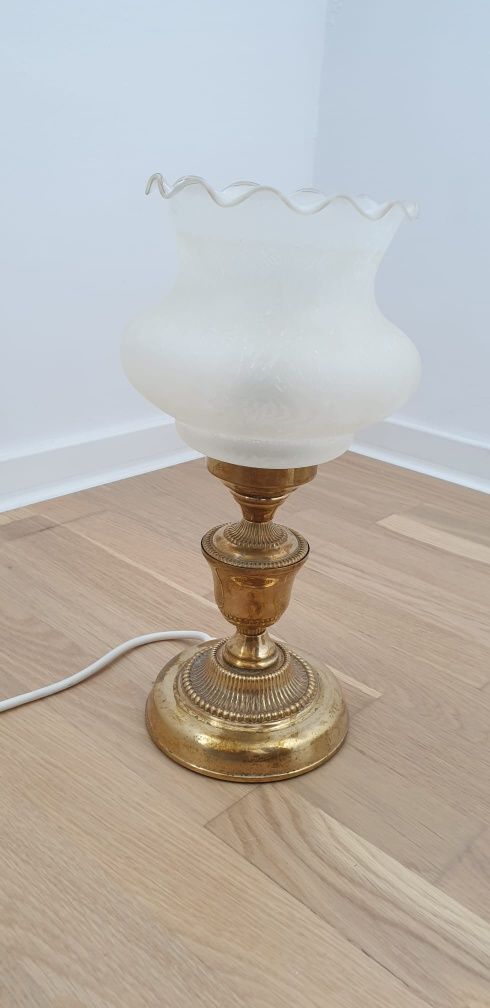 Lampa veioza vintage de colectie din alama fabricata in Anglia 1950