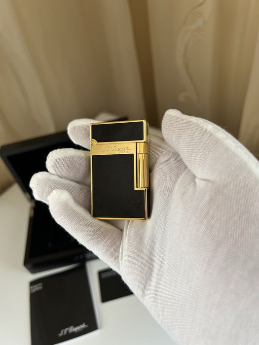 Луксозна запалка Dupont Ligne 2 Black & Gold – топ състояние