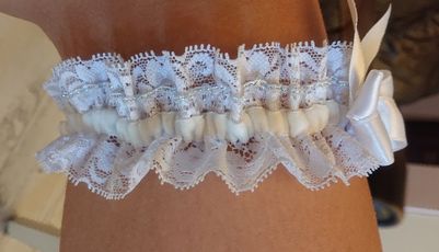 Jartiera mireasa NOUA hand made 100% in Romania Bridal garter