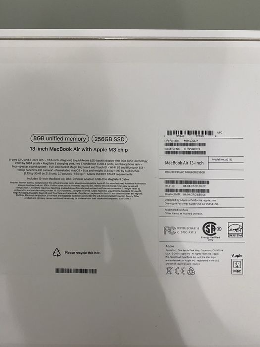 Продам Macbook Air M3