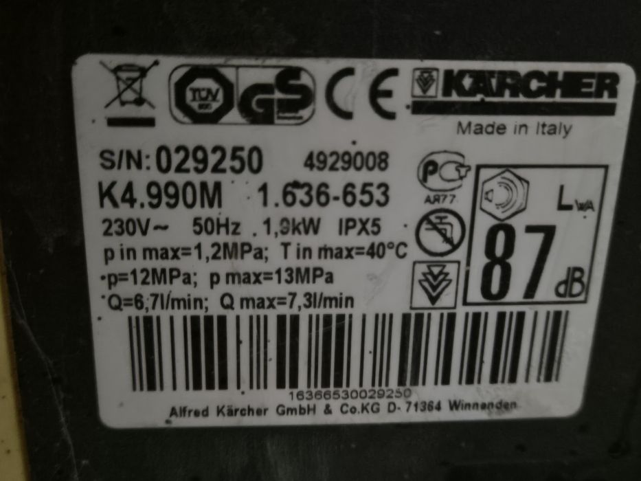 Aparat de spalat cu presiune Karcher