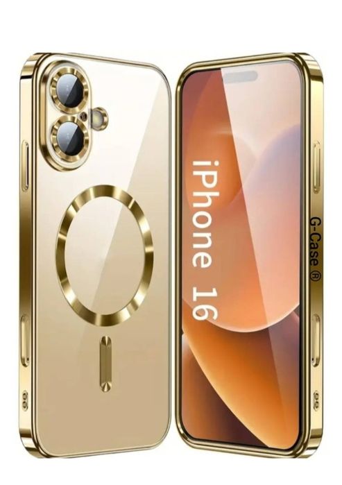 Чехол золотистый для айфон 16