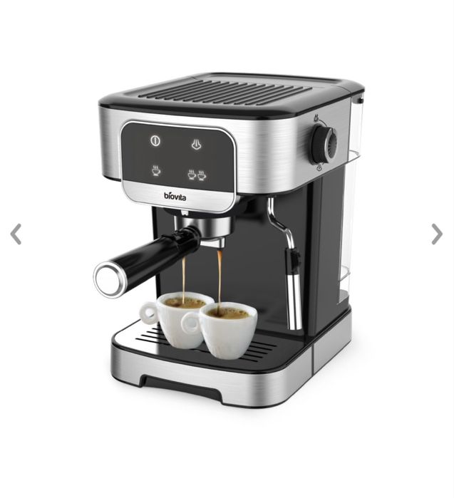 Espressor PRACTICO, 1200W, 1.8L, 20 bari, afișaj tactil, spumare