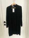 Cardigan dama NOU -negru -lână merino 100%-XS
