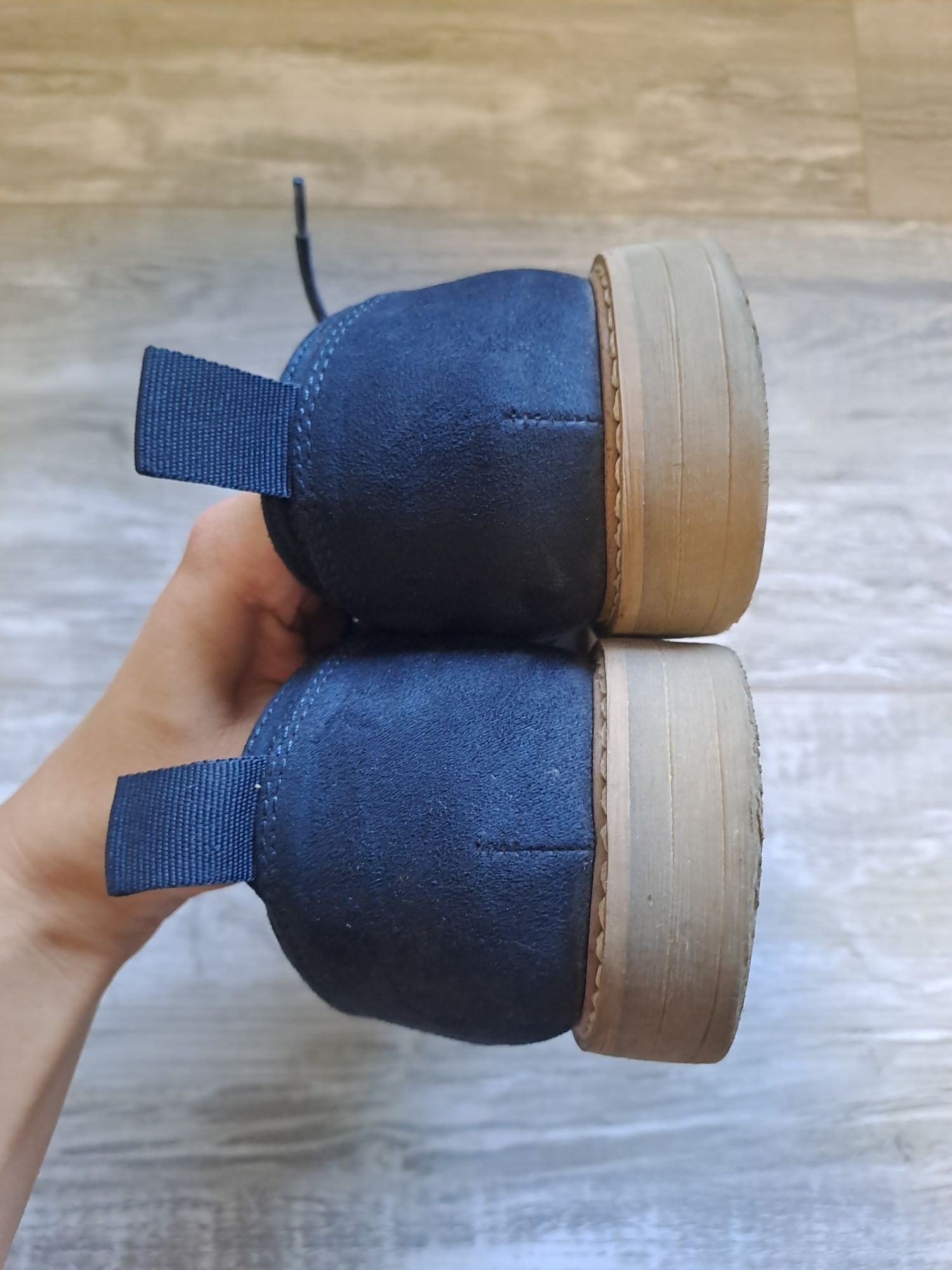Сини велурени мъжки обувки H&M