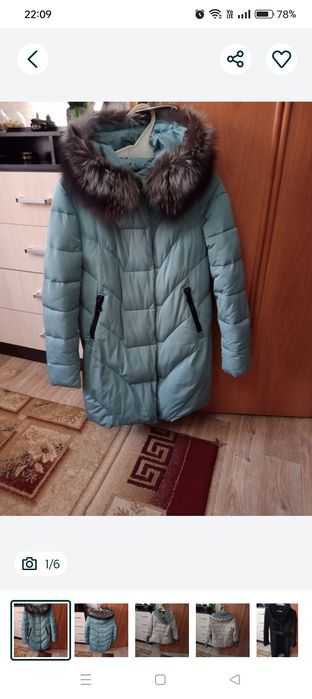 Пуховик бирюзовый 42 размер 5000 тенге