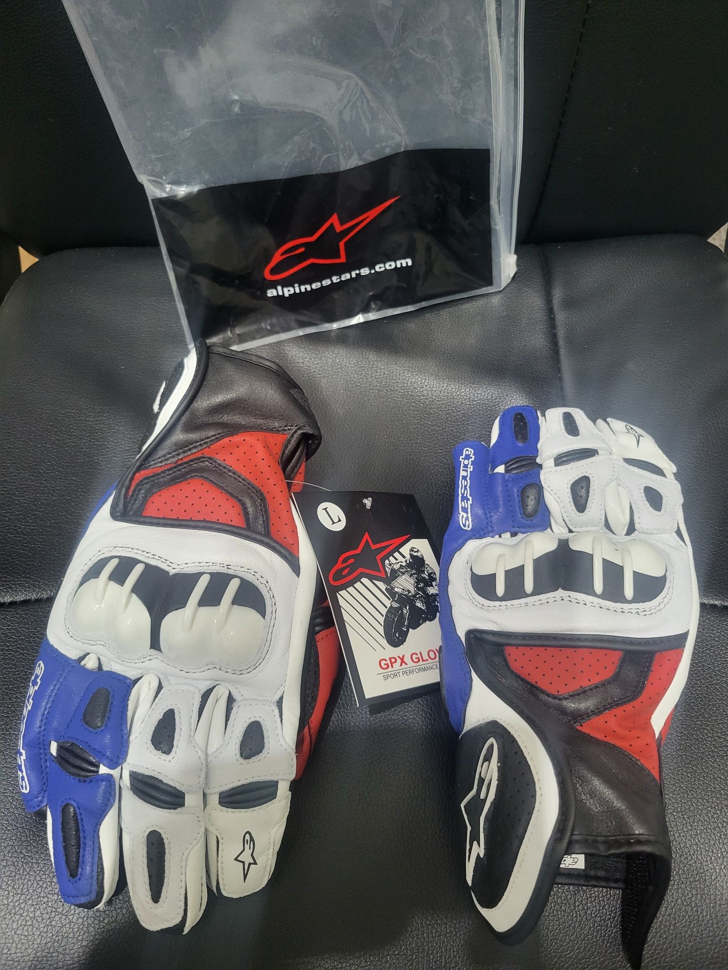 Mănuși  moto mărimea L/XL Alpinestars GPX   . Echipament moto.