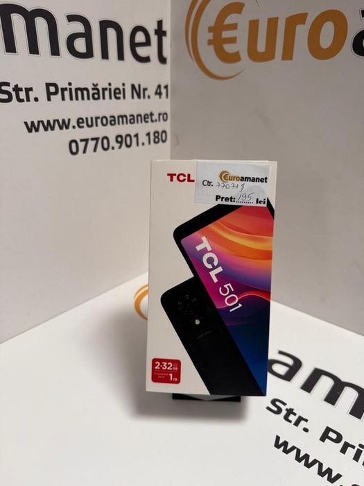 Telefon mobil TCL 501, 2GB RAM, 32GB, 4G, Prime Black -P-