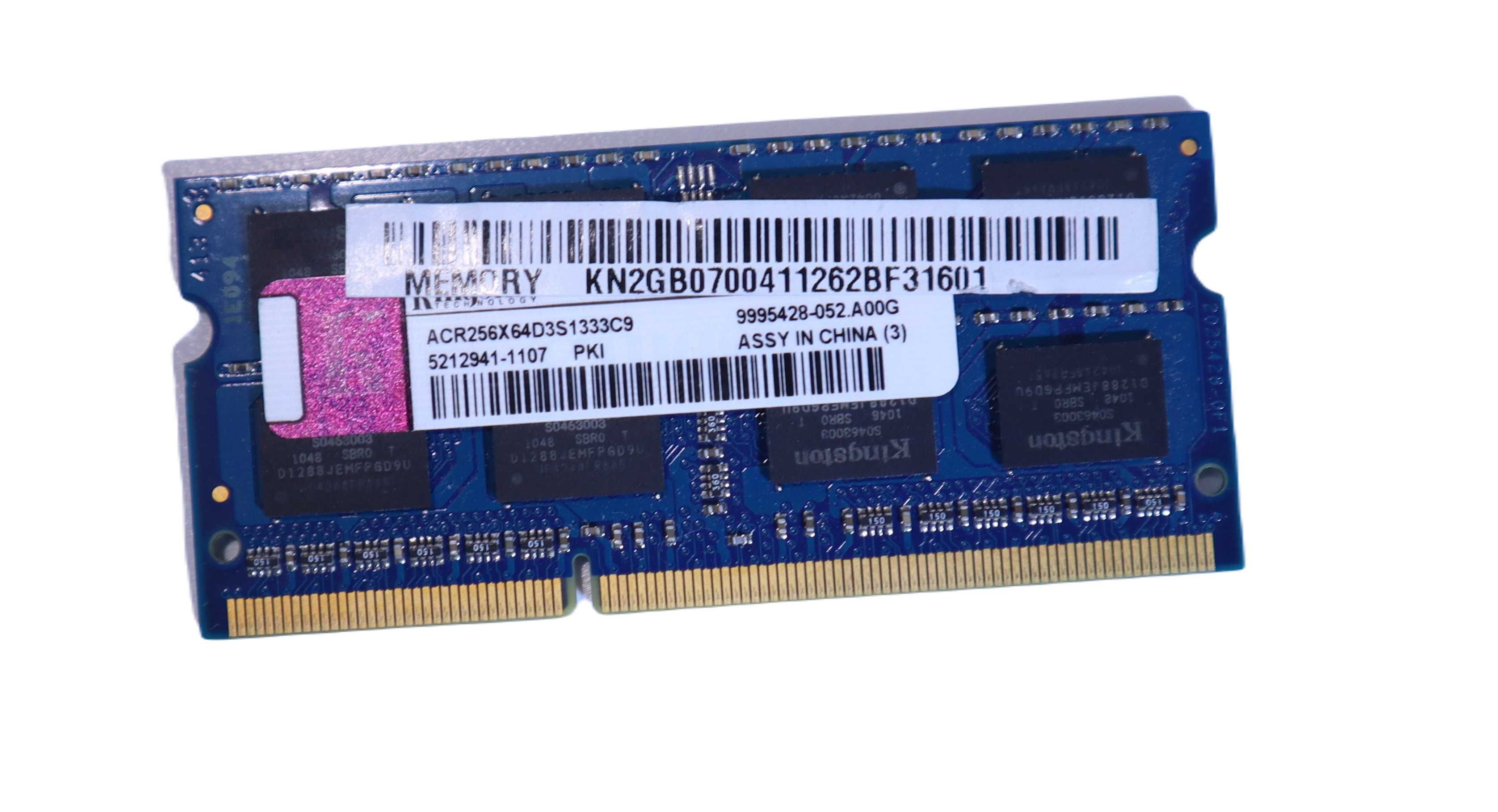 Memorie laptop DDR 3 total 4GB (2GB+2GB)