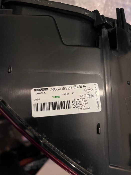 Lampa spate Sandero stepway 3,an 2021