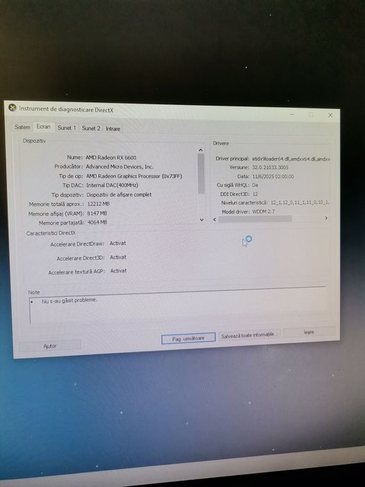 Vând sau  Schimb  Placa video XFX Radeon RX 6600 Speedster SWFT 210 Co
