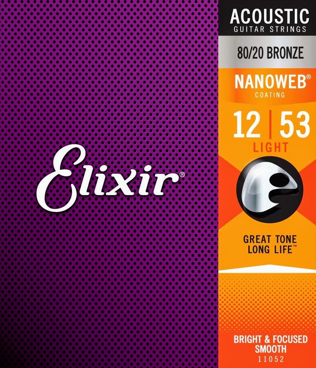 Струни за акустична китара Elixir 12/53 11050, 16052, 11052, фосф. бр.