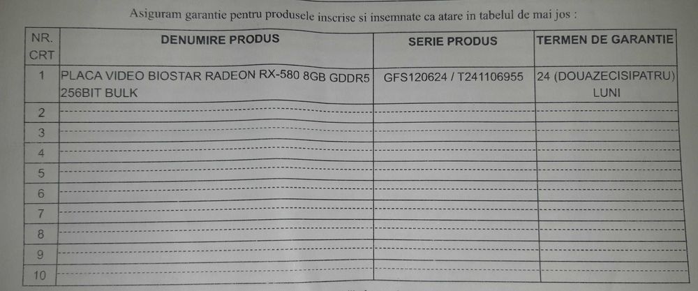 Placa video Biostar Radeon RX-580 2048 SP 8GB GDDR5 256bit