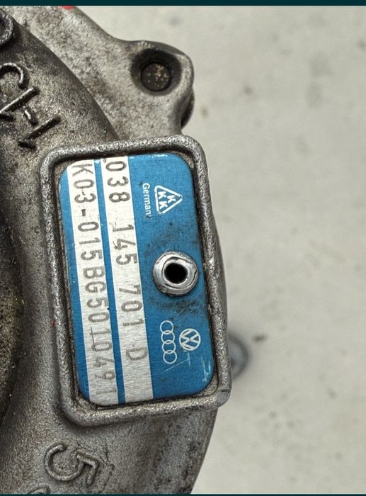 Turbina vw seat audi, 1.9 TDi, ALH, AGR ,cod: 038145701D, 90CP