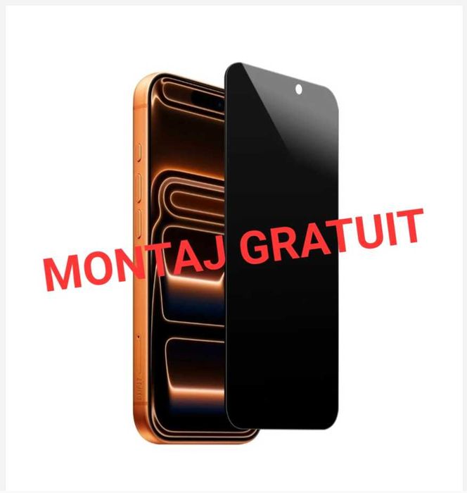 Folie de Sticla Anti-Spy iPhone 17 / 17 Air / 17 Pro Max / 14 Pro Max