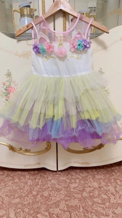 Платье единорог с ободком