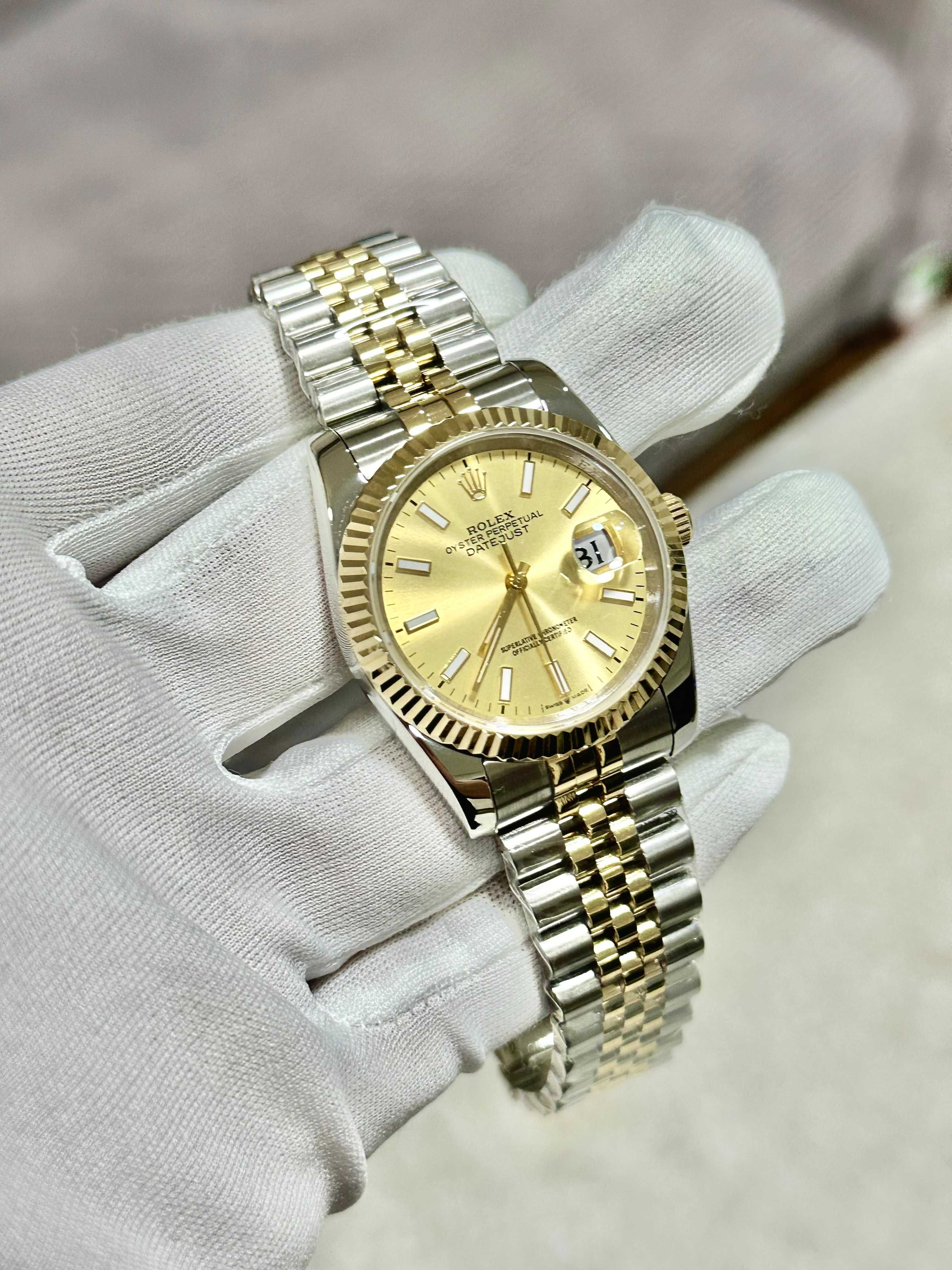 Часовници Rolex Datejust 41mm srebrne złoto