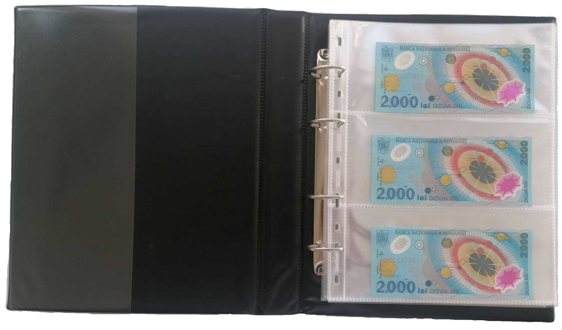 Album pentru bancnote prevazut cu 25 folii si 70 compartimente stocare