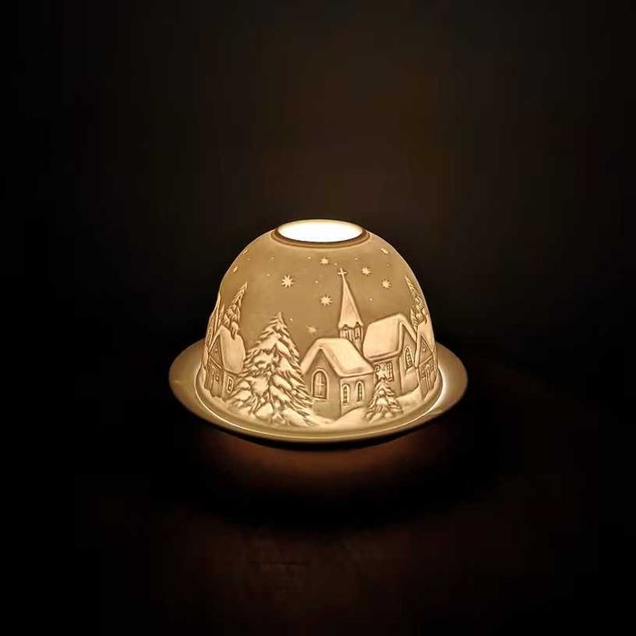 Разкошен чаен свещник–Фин порцелан!