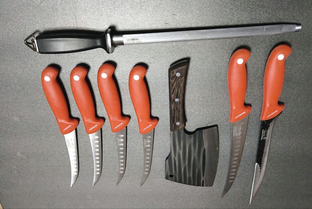 Set Cutite Macelarie 8 Piese Germany RED