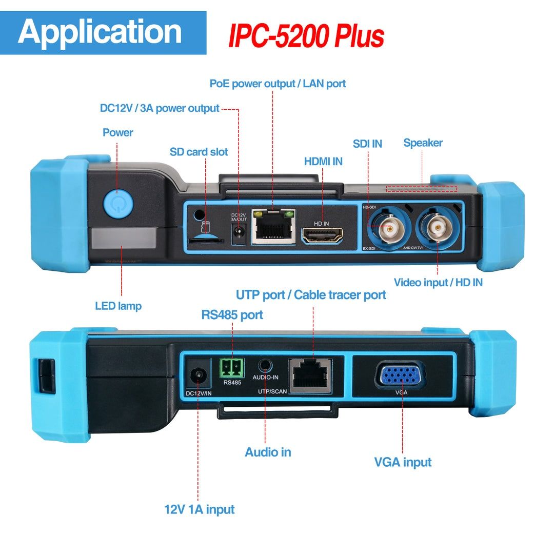 Многофункциональный ip/cctv тестер IPC 5200 Plus, tester ip/ahd/analog