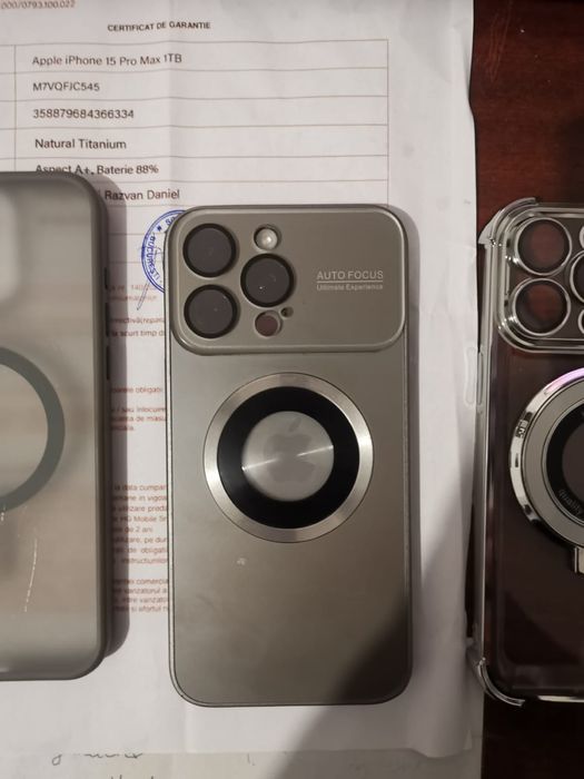 Iphone 15 Pro Max 1tb Natural Titanium cutie si garanție