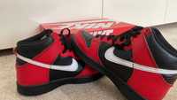 Nike Dunk High (GS) - copii, Original, în cutie-Black/Red m. 37,5 star
