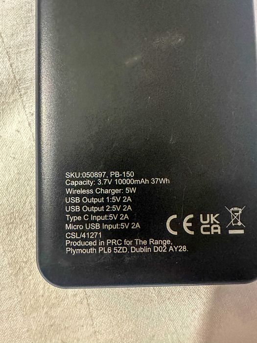 Baterie Externa 10000 mAh cu Incarcare Wireless - Type-C