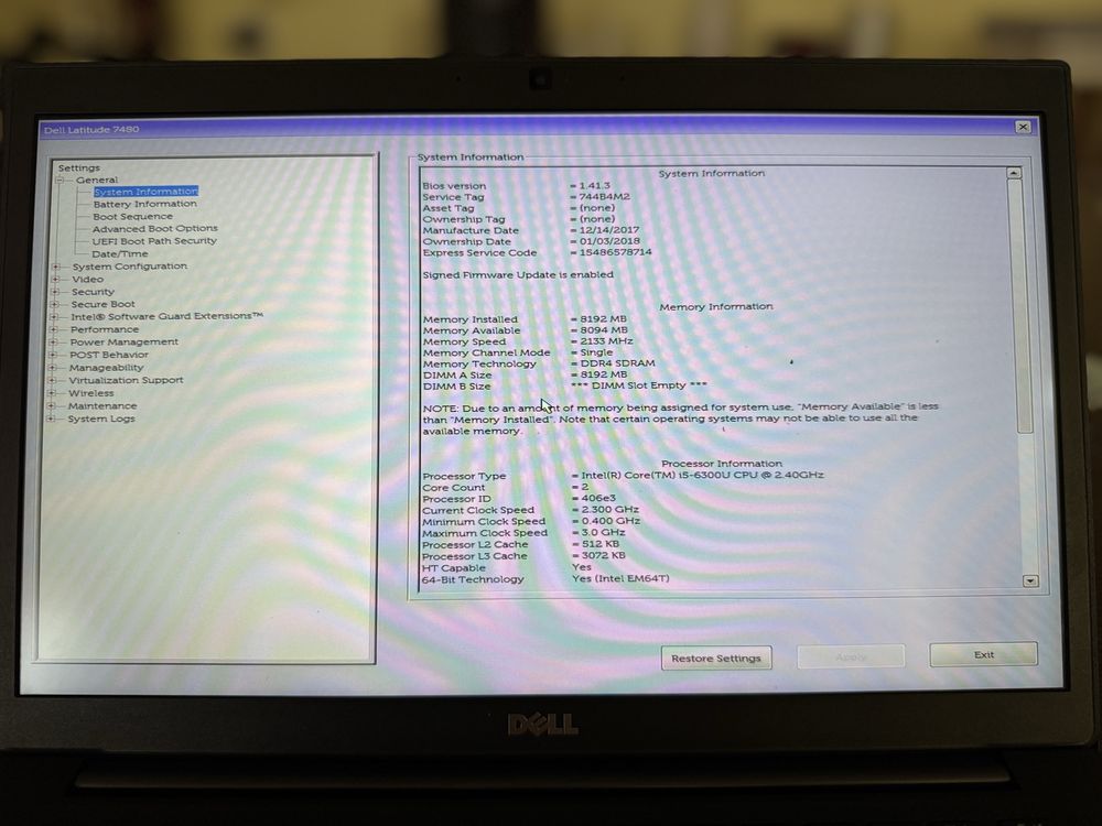 5 x laptop dell latitude 7480 / i5-6300U