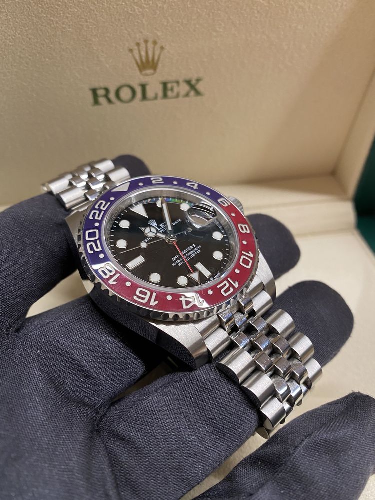 Часовник Rolex GMT Master ll Pepsi Jubilee Stainless Steel