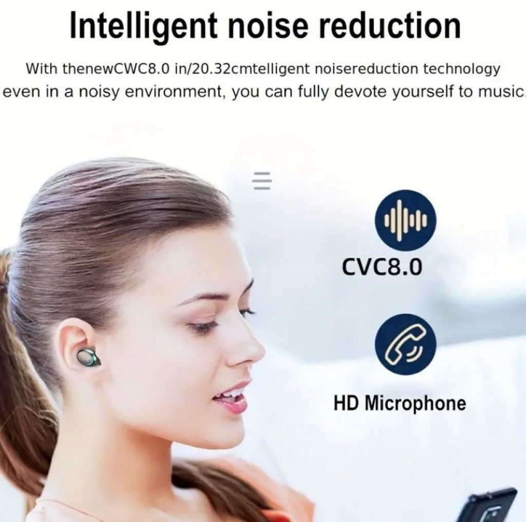 Безжични bluetooth слушалки TWS – 9D