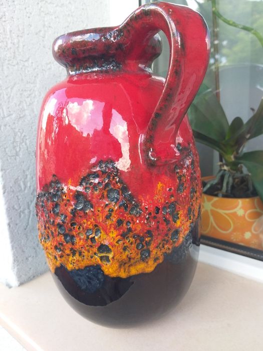 Vaza ceramica retro Scheurich- Fat Lava W.Germany