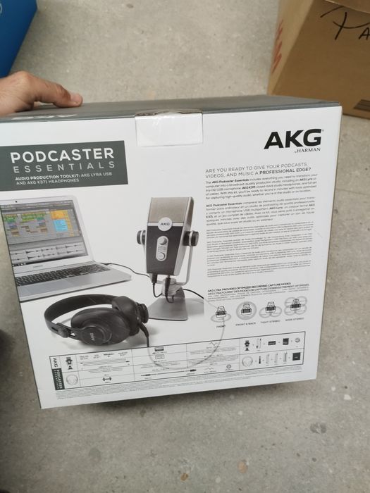 Kit Sigilat Casti+Microfon, AKG Podcaster Essentials, Streaming