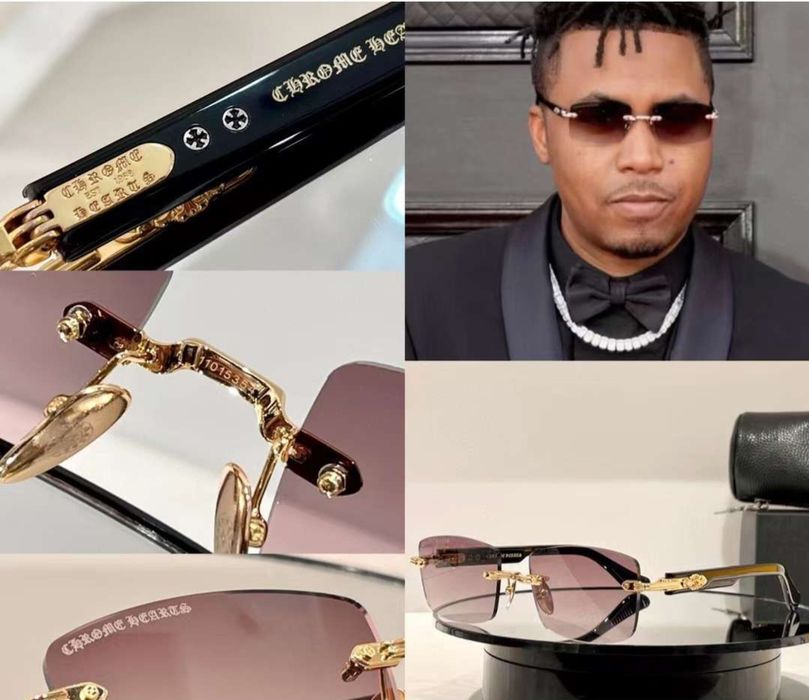 Chrome Hearts DEEP III Gold Sunglasses Deep 3 Слънчеви очила