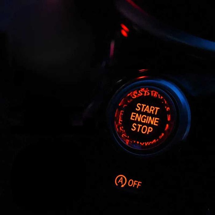 Buton Pornire Start Stop Cristal BMW Seria F,  Negru Rosu Albastru