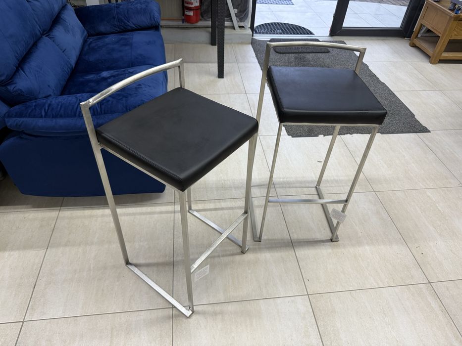 Scaune de bar set 2 bucari - inox Lumisource  noi sigilate