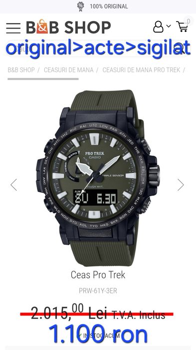 Casio Pro Tek PRW-61Y-3ER