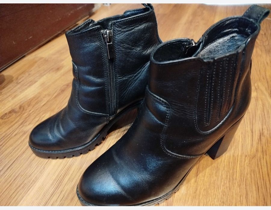 Сапоги кожа черные 37,5 из Саламандер