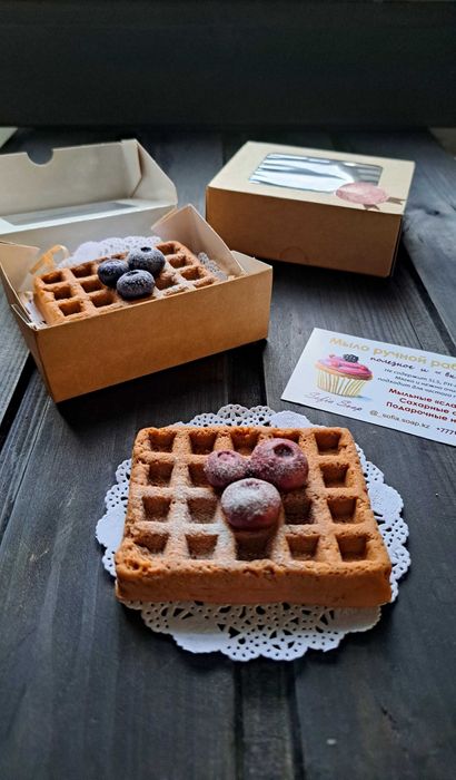 Мыльные "сладости". «Бельгийские вафли», набор мыла ручной работы.