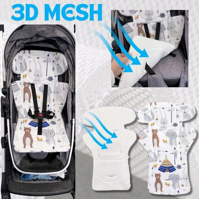 Аксесоари за детска количка-подложки,сенници ,предпазители за колани