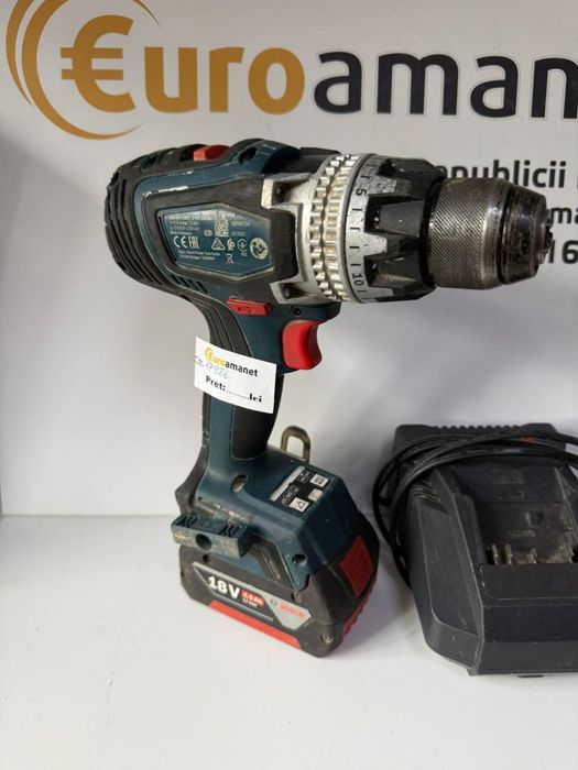 Masina de gaurit si insurubat BOSCH GSR 18 V-EC, Li-Ion, -G-