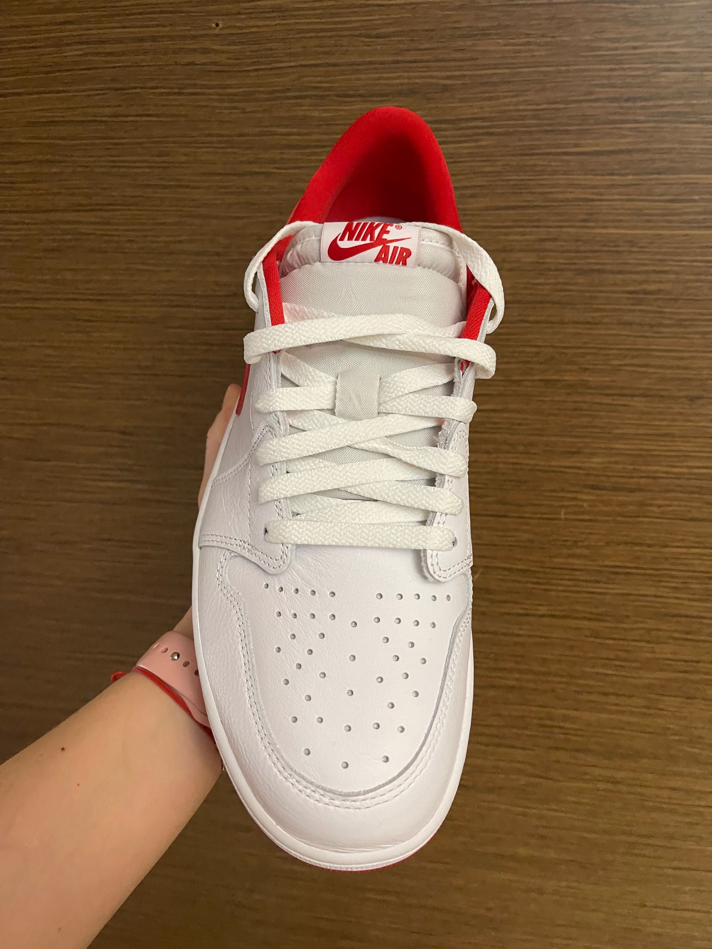 Nike Air Jordan 1 Low OG "White/Red" / НОВИ / 46