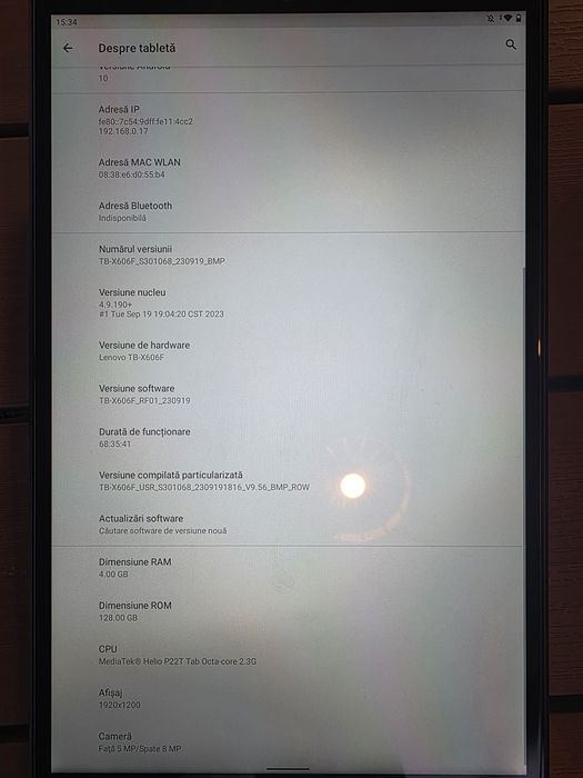 Tableta Lenovo Tab M10 FHD Plus 4GB/128GB  + căști Jabra Evolve 65SE