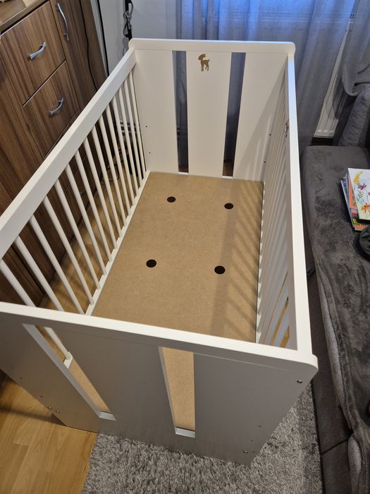 Patut bebe 120x60 cu saltea fibra de cocos