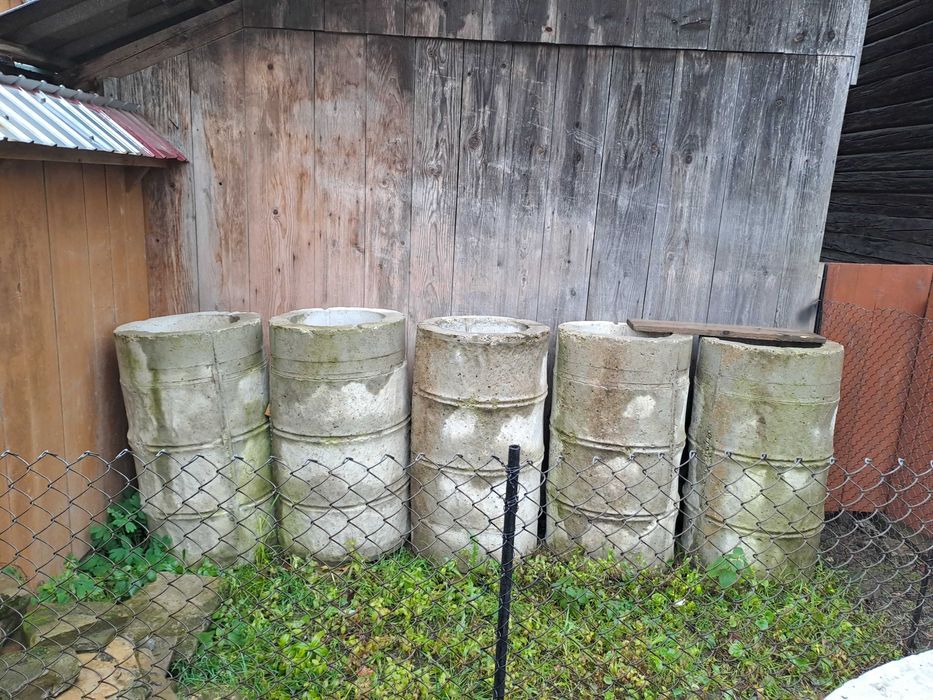 Vand tuburi din beton 5 bucati armate pt a rezista la tonaj greu