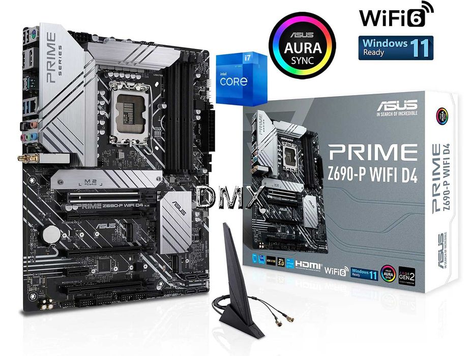 ASUS PRIME Z690-P WIFI D4 + проц Intel Core i7 12700KF 20Threads 25Mb