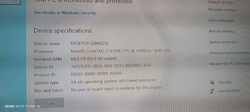 Vând PC i7 serie 6700k