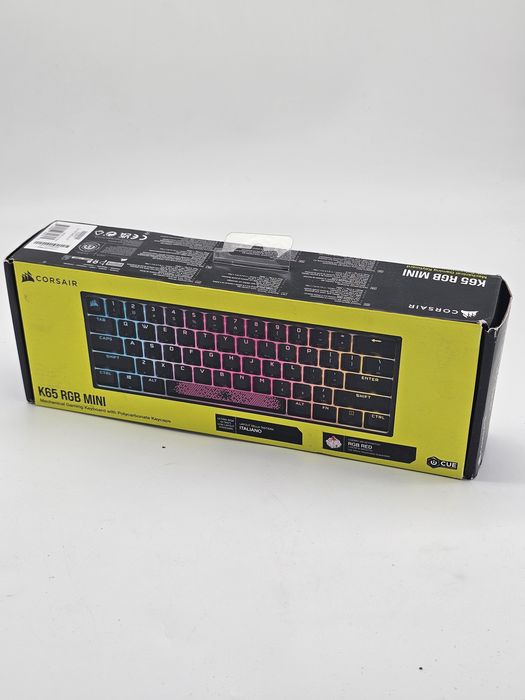 Tastatura mecanica gaming Corsair K65 RGB mini 60%, iluminare RGB, cab