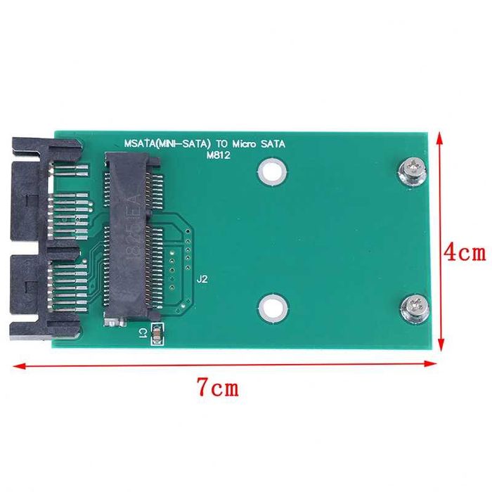 Adaptor convertor SSD mSATA - microSATA (mini SATA la micro SATA 1.8")