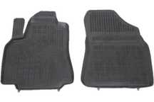 Set covorase auto din cauciuc Citroen Berlingo (7), 02.2008-07.2018, Peugeot Partner, 03.2008-07.2018 model cu 2 locuri, presuri tip tavita, negru; Polietilen